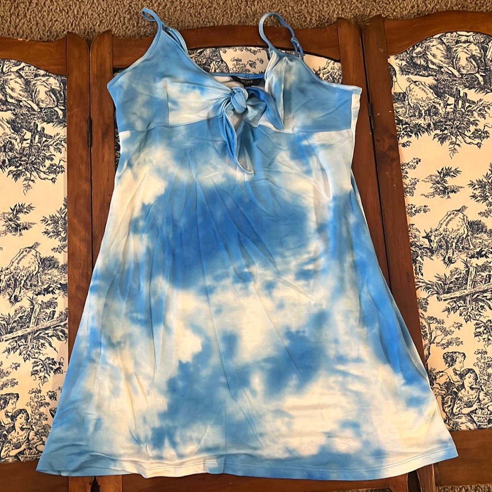 Blue tie-dye sun dress SIZE LARGE
